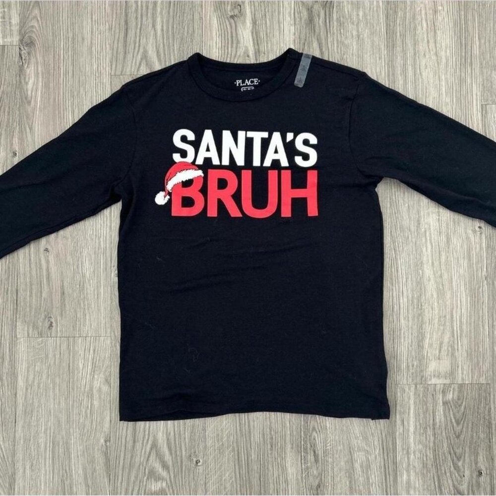 Black and red long sleeve Santa's Bruh shirt #ChristmasVibes #HolidaySpirit